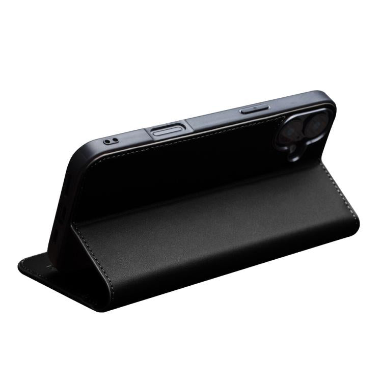 For iPhone 16 Plus QIALINO Classic Gen2 Genuine Leather Phone Case(Black)