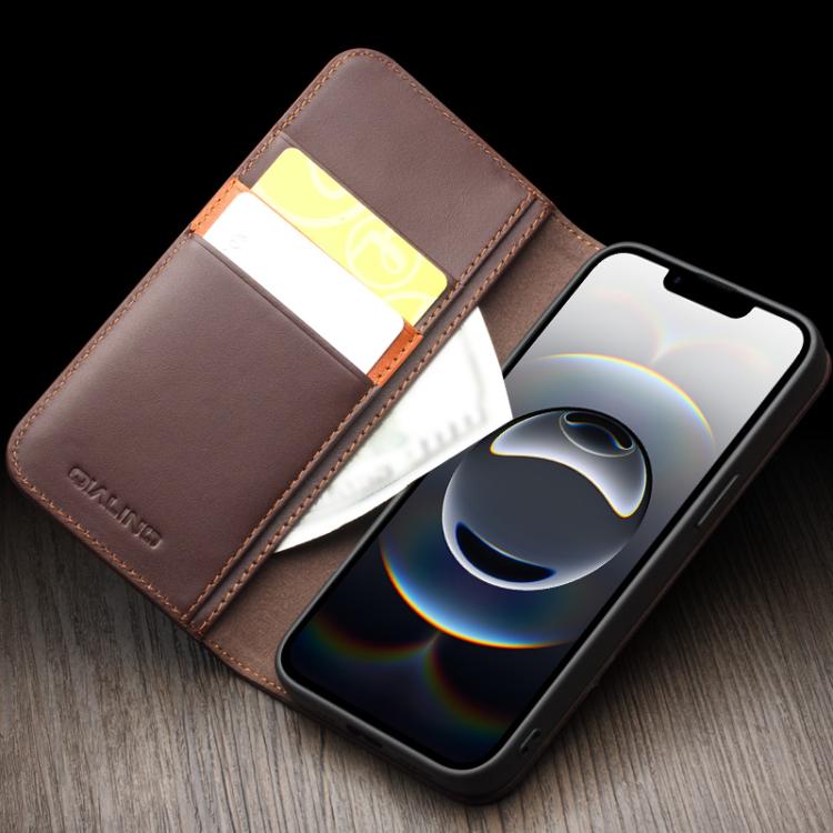 For iPhone 16e / 17e QIALINO Classic Gen2 Genuine Leather Phone Case(Brown)