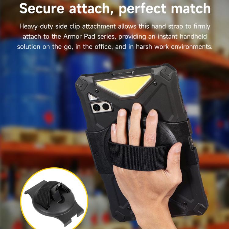 Ulefone UAS02 Tablet Hand Strap Holder for Ulefone Armor Pad 4 / 4 Ultra(Black)
