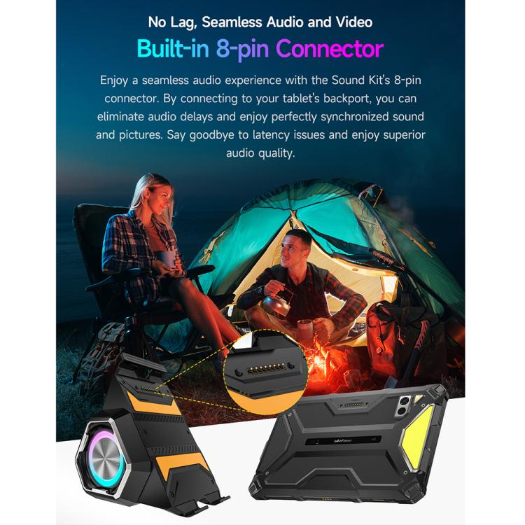 Ulefone Portable Holder Wireless Bluetooth Speaker for Ulefone Armor Pad 4 / 4 Ultra(Black)