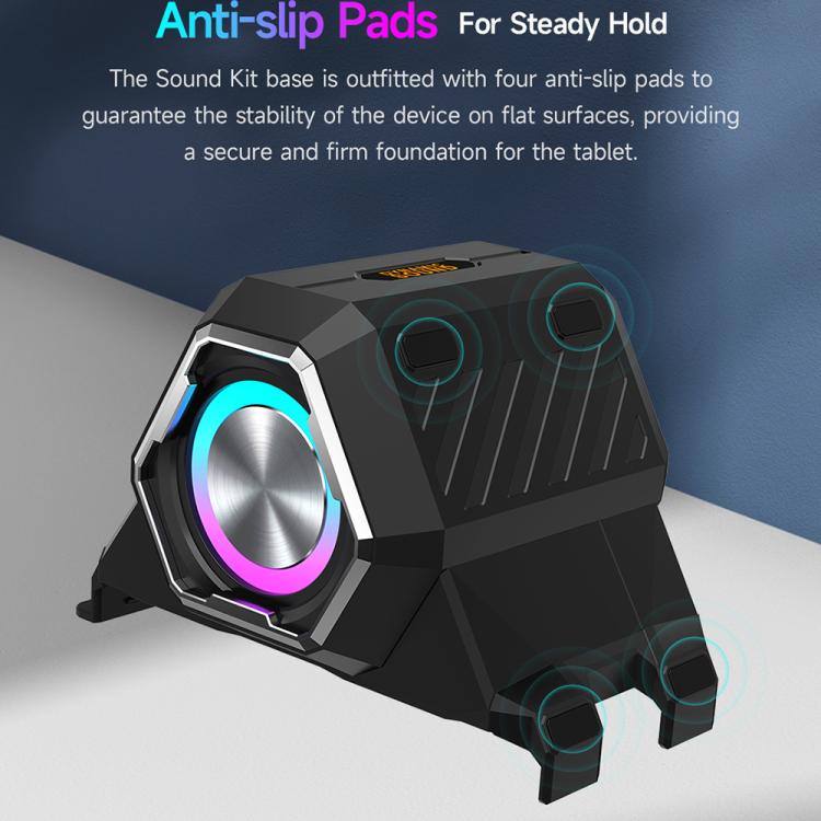 Ulefone Portable Holder Wireless Bluetooth Speaker for Ulefone Armor Pad 4 / 4 Ultra(Black)