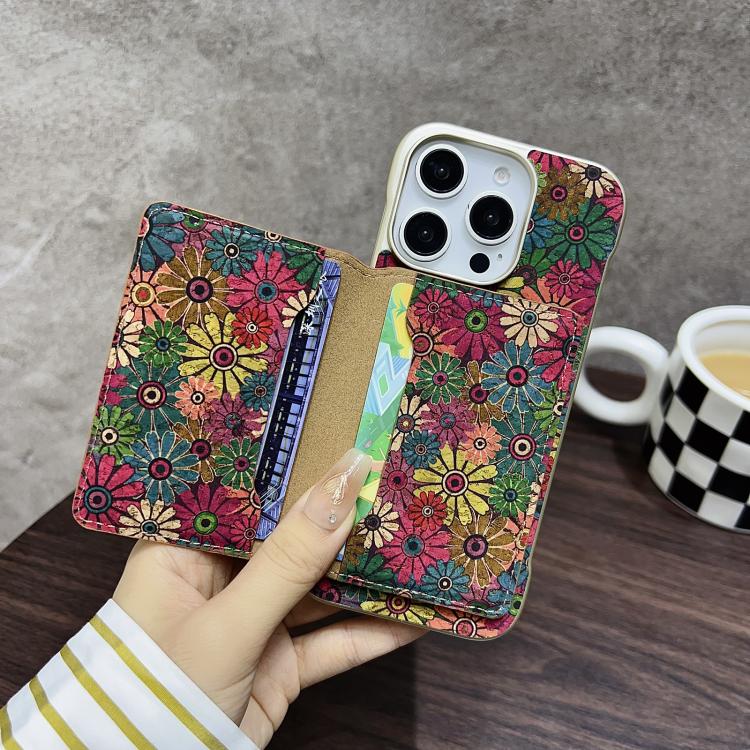 For iPhone 15 Pro Denior D24 Paint MagSafe Card Slot Phone Case(Blue Butterflies)
