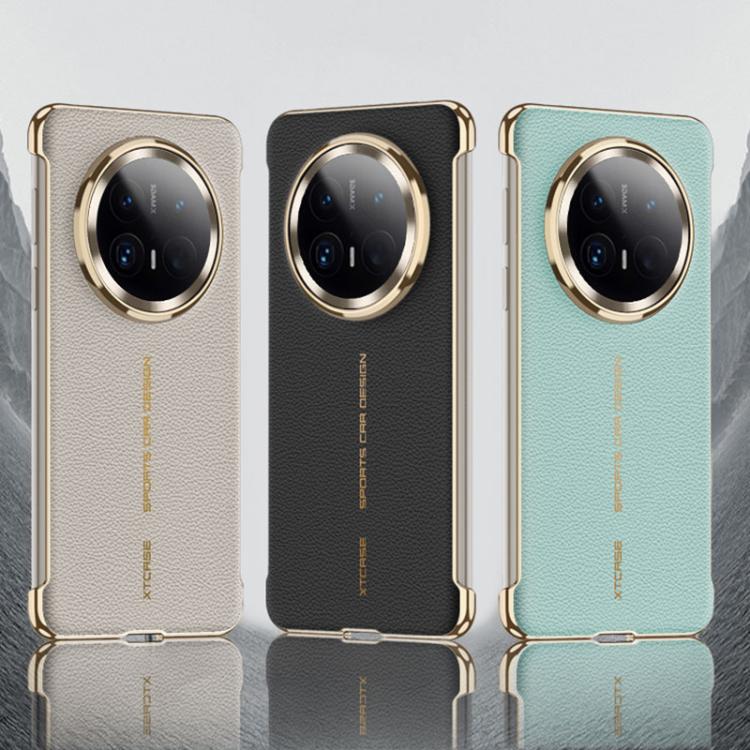 For Huawei Mate 70 GKK Borderless Electroplated Leather Magsafe Phone Case(Snow White)