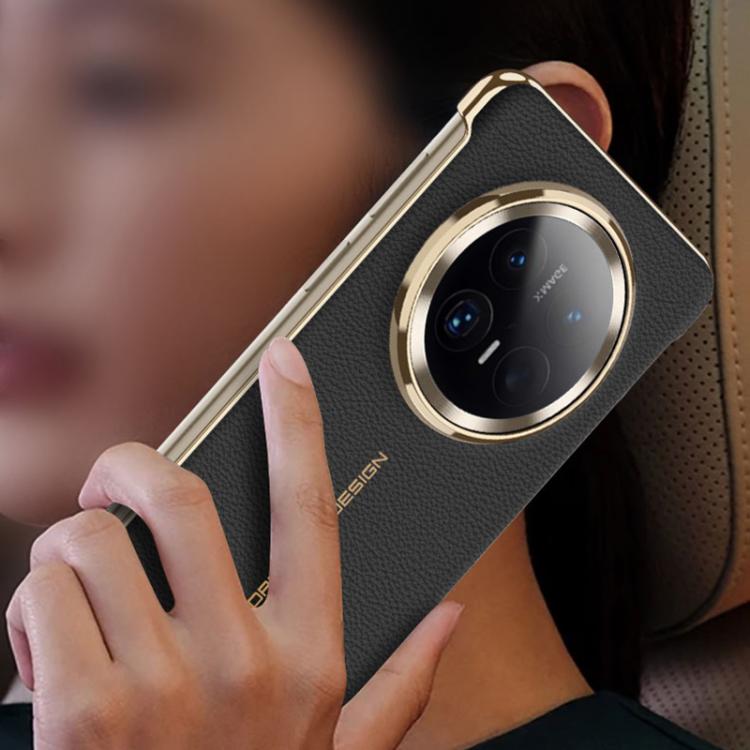 For Huawei Mate 70 GKK Borderless Electroplated Leather Magsafe Phone Case(Obsidian Black)
