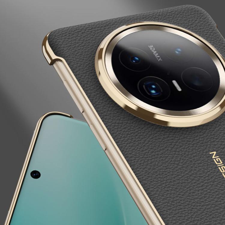 For Huawei Mate 70 Pro GKK Borderless Electroplated Leather Magsafe Phone Case(Obsidian Black)