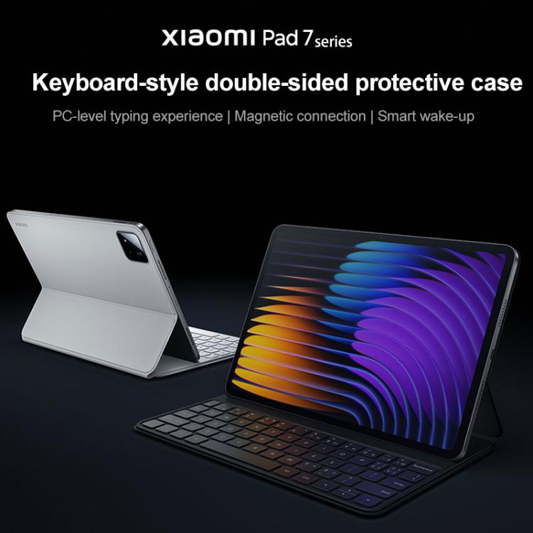 For Xiaomi Pad 7 / 7 Pro Original Xiaomi Keyboard Double-sided Protective Case Smart Leather Tablet Case(White)