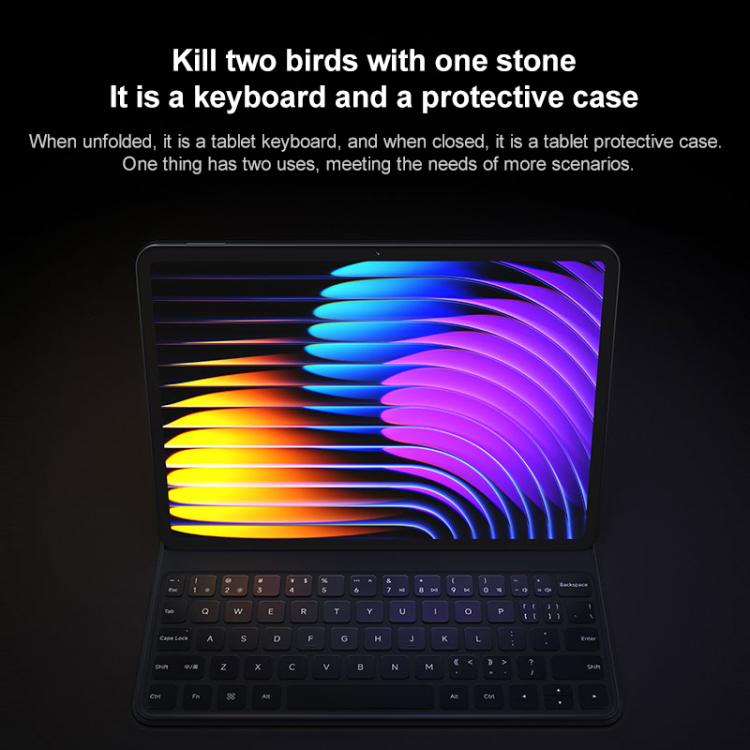 For Xiaomi Pad 7 / 7 Pro Original Xiaomi Keyboard Double-sided Protective Case Smart Leather Tablet Case(White)
