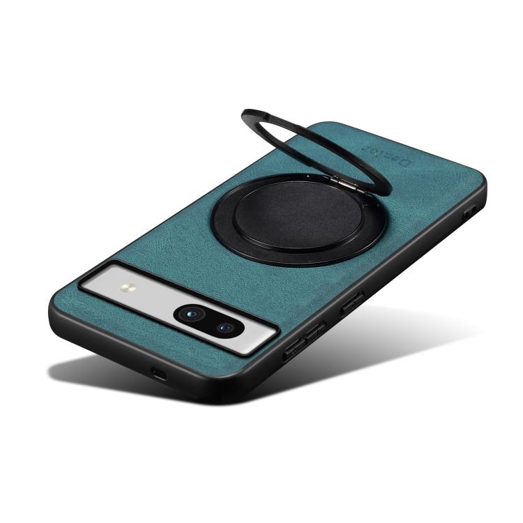 For Google Pixel 7a Denior A14 Skin Feel Rotating Holder MagSafe Phone Case(Blue)