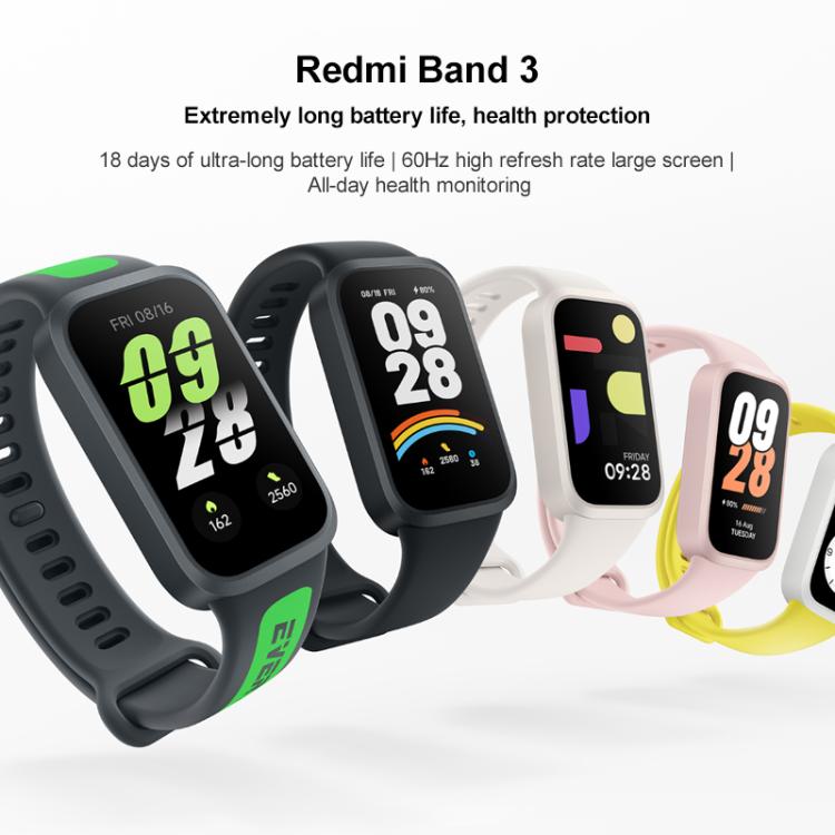 Xiaomi Redmi Band 3 Smart Band, 1.47 inch, Heart Rate / Blood Oxygen Health Monitoring(Black)