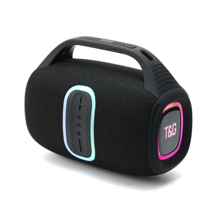 T&G TG674 TWS Outdoor Portable Wireless Bluetooth Speaker with RGB Light(Black)