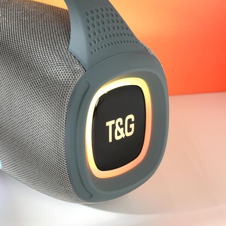 T&G TG674 TWS Outdoor Portable Wireless Bluetooth Speaker with RGB Light(Grey)