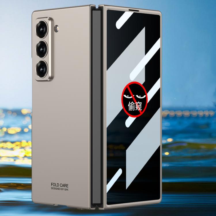 For Samsung Galaxy Z Fold6 Slim GKK Integrated Ultra-thin Privacy Full Coverage Phone Case(Titanium Gray)