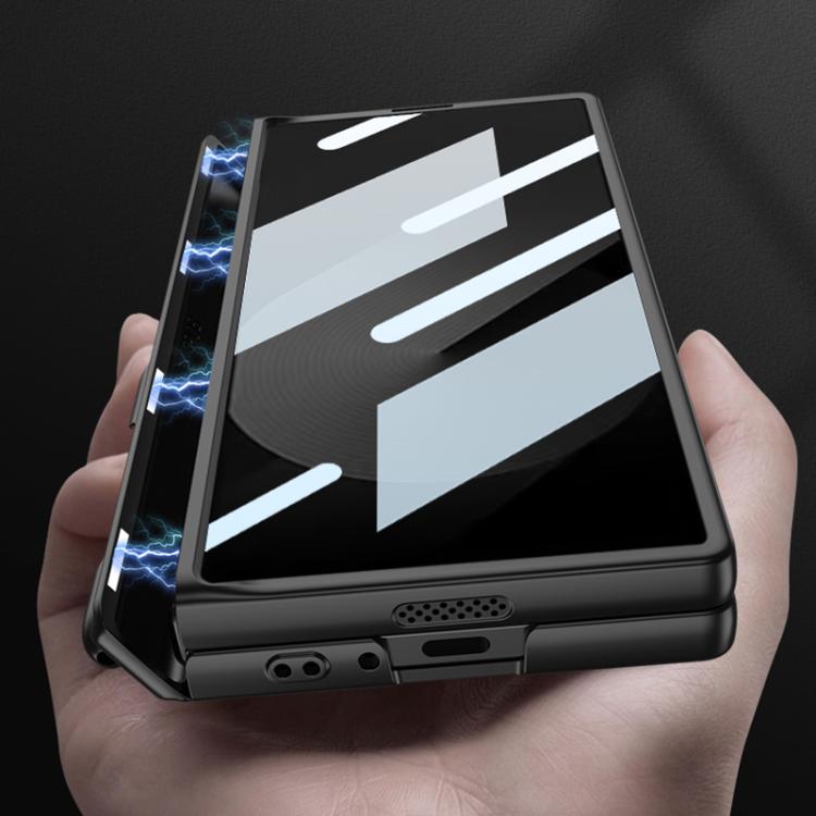 For Samsung Galaxy Z Fold6 Slim GKK Integrated Full Coverage Magnetic Fold Phone Case with Pen Slot / Pen(Titanium Gray)