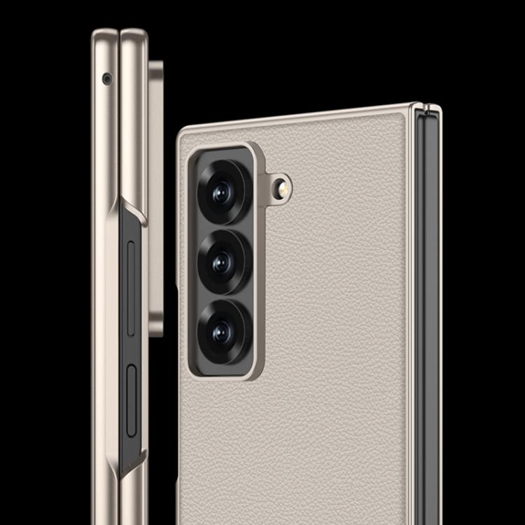 For Samsung Galaxy Z Fold6 Slim GKK Integrated Metal Paint Skin Feel Leather Full Coverage Phone Case(Green)