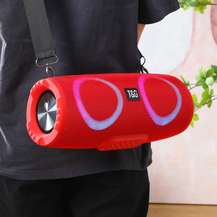 T&G TG676 30W Music Battle Drum Portable Strap Bluetooth Speaker with RGB Light(Black)