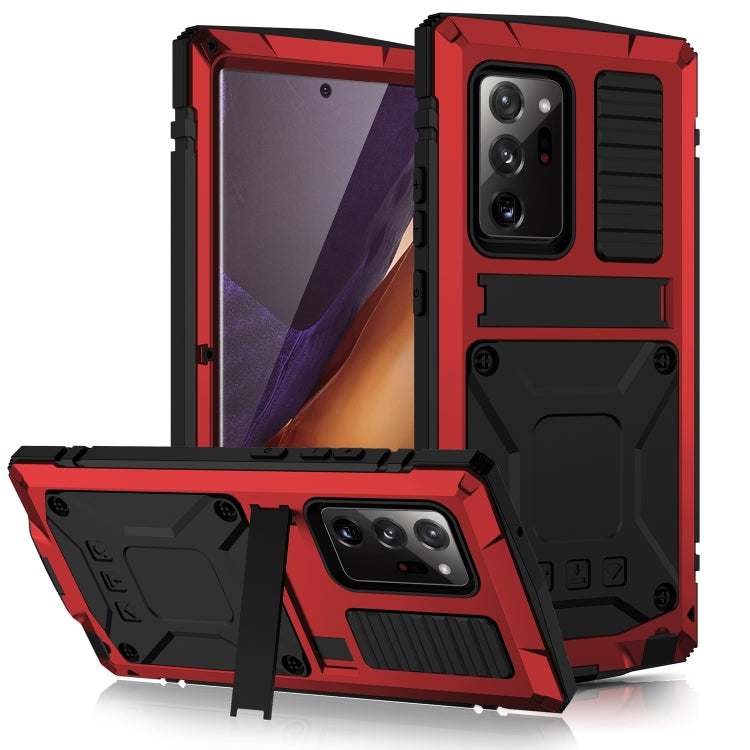 Shockproof Waterproof Dust-proof Metal + Silicone Protective Case with Holder, For Samsung Galaxy Note 20 Ultra, For Samsung Galaxy Note 20