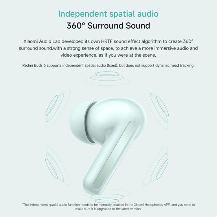 Xiaomi Redmi Buds 6 Active Noise Reduction Wireless Bluetooth Earphone(Green)