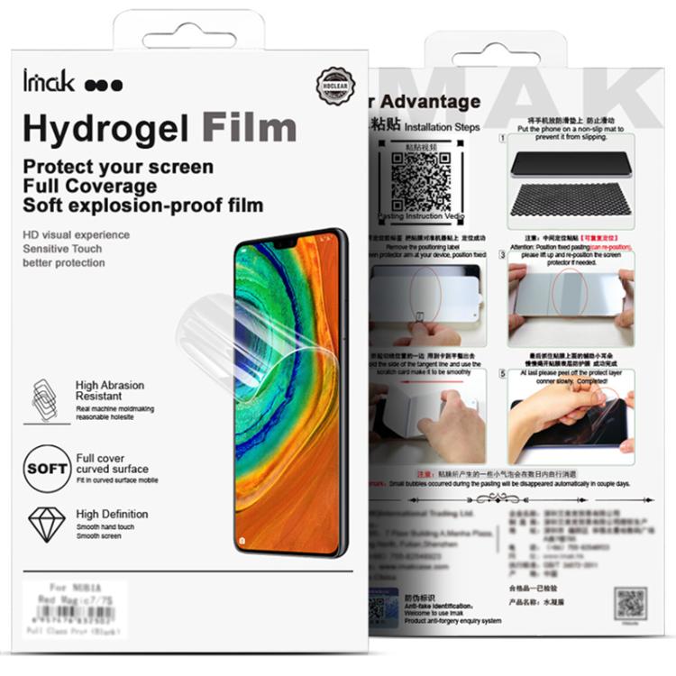For ZTE nubia RedMagic 10 Pro imak 4th Generation  Full Coverage Screen Hydrogel Film Protector