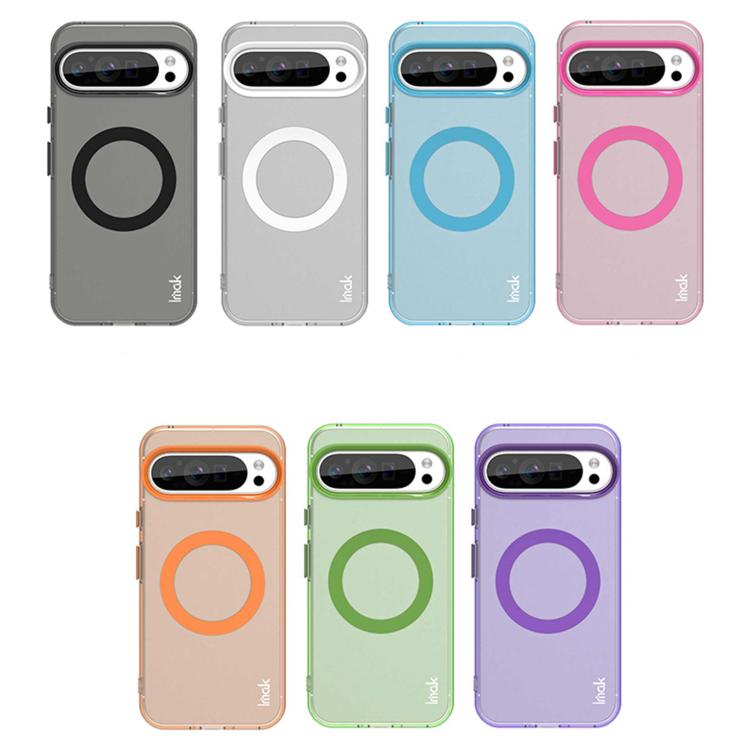 For Google Pixel 9 / 9 Pro IMAK Candy Series Shockproof MagSafe Phone Case(Black)