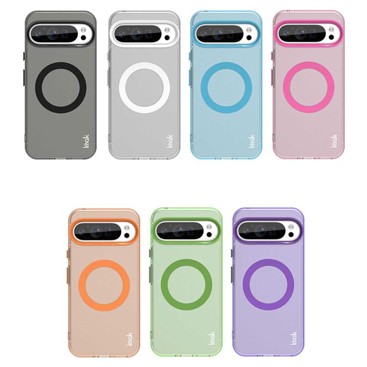For Google Pixel 9 Pro XL IMAK Candy Series Shockproof MagSafe Phone Case(Blue)