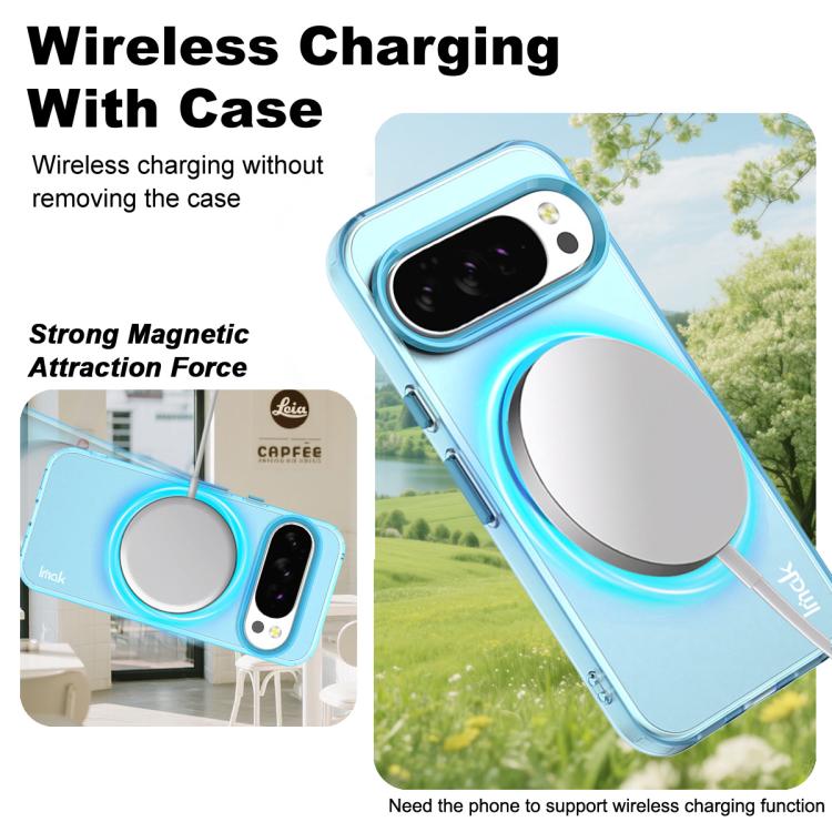 For Google Pixel 10 Pro XL IMAK Candy Series Shockproof MagSafe Phone Case(Blue)