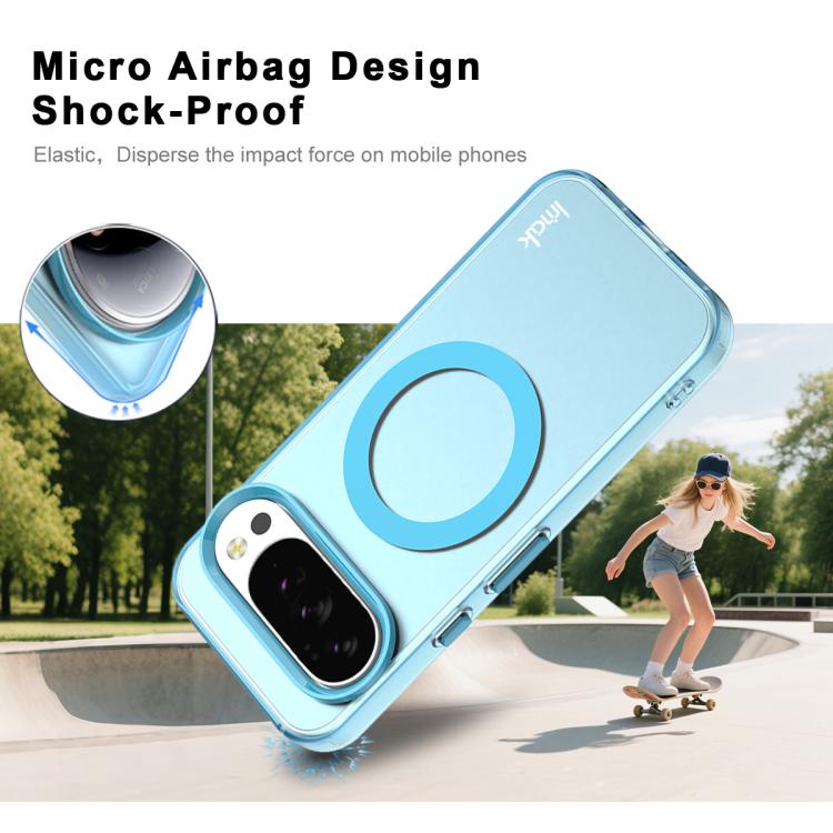 For Google Pixel 10 Pro XL IMAK Candy Series Shockproof MagSafe Phone Case(Blue)