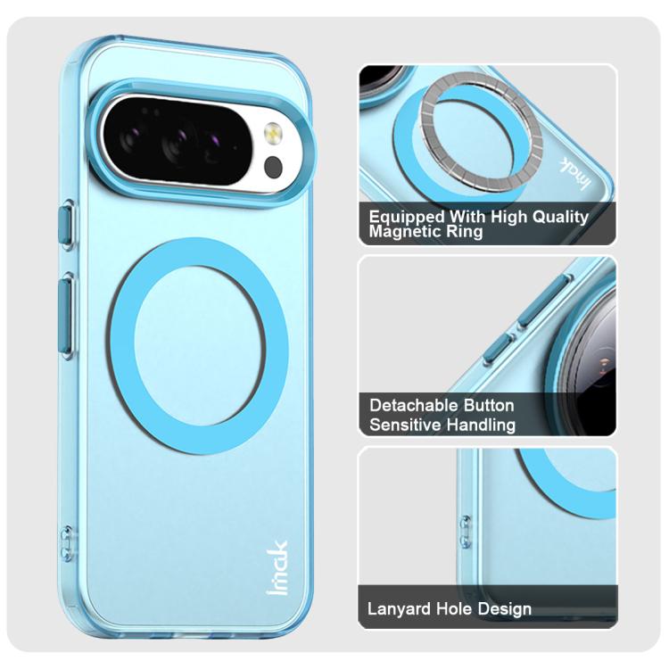 For Google Pixel 10 Pro XL IMAK Candy Series Shockproof MagSafe Phone Case(Blue)