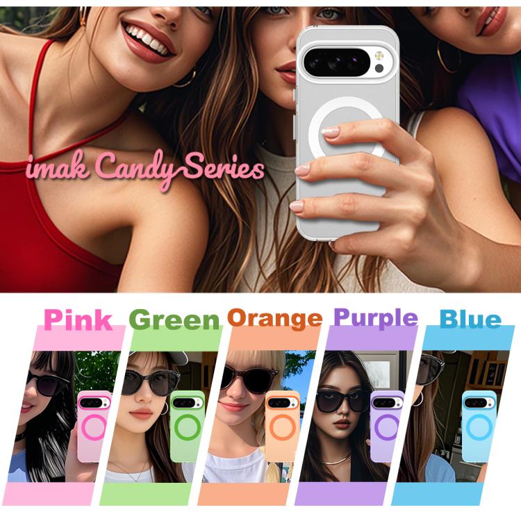 For Google Pixel 10 Pro XL IMAK Candy Series Shockproof MagSafe Phone Case(Orange)