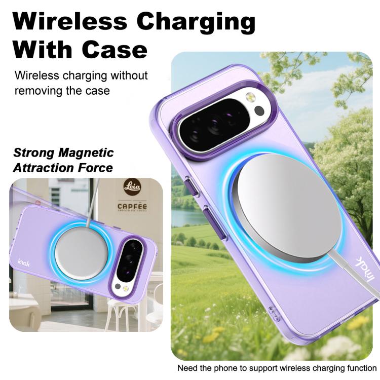 For Google Pixel 10 Pro XL IMAK Candy Series Shockproof MagSafe Phone Case(Purple)