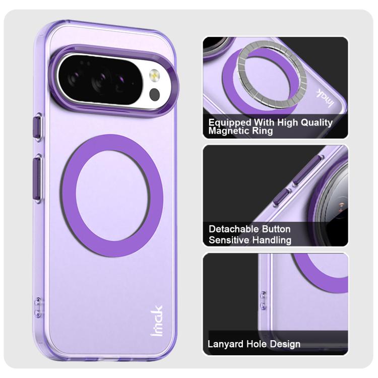 For Google Pixel 10 Pro XL IMAK Candy Series Shockproof MagSafe Phone Case(Purple)