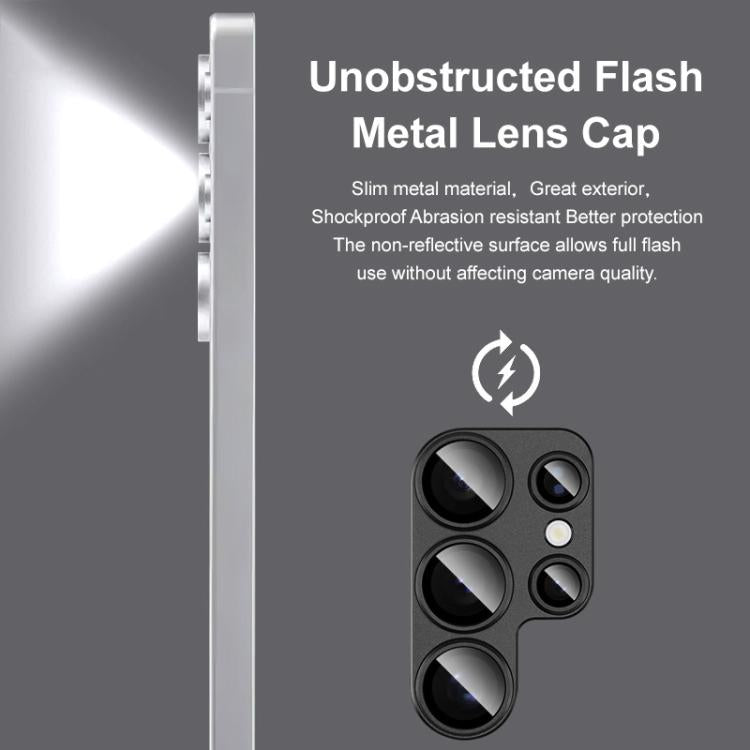 For Samsung Galaxy S25 Ultra 5G IMAK Metal Armor Premium Camera Protector Film(Black)