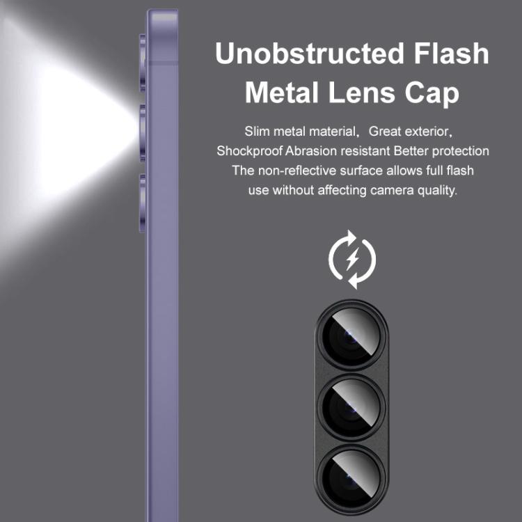 For Samsung Galaxy S25+ 5G IMAK Metal Armor Premium Camera Protector Film(Black)