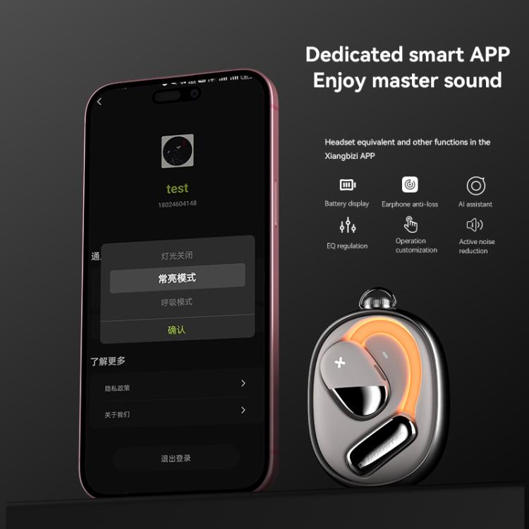 Dmooster D72 OWS Ear-Mounted ANC Noise Reduction Bluetooth Earphones(Black)