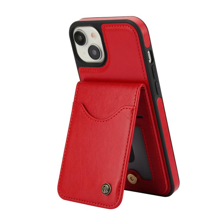 For iPhone 12 / 12 Pro AwQuer Vertical Flip Card Bag Holder Leather Phone Case(Red)