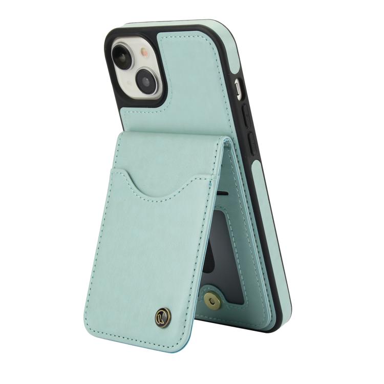 For iPhone 12 / 12 Pro AwQuer Vertical Flip Card Bag Holder Leather Phone Case(Green)