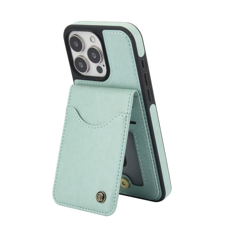 For iPhone 11 Pro AwQuer Vertical Flip Card Bag Holder Leather Phone Case(Green)