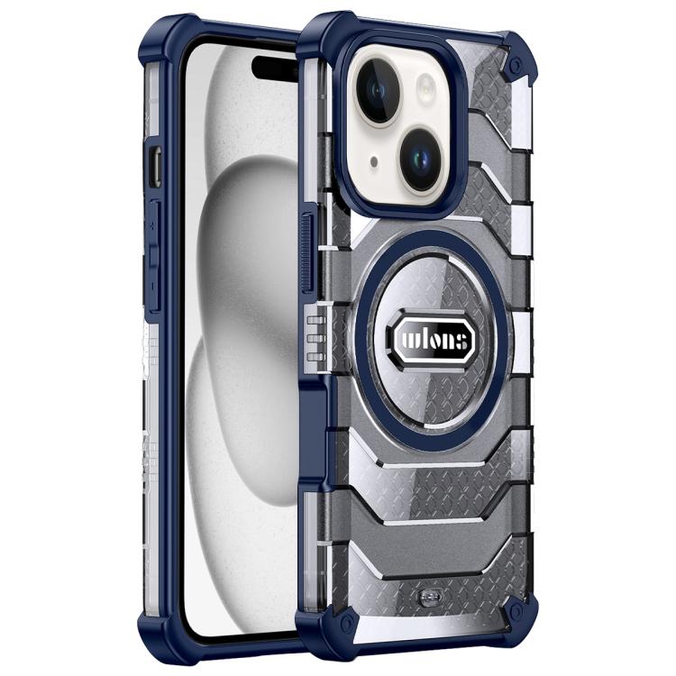 For iPhone 15 wlons Explorer Series PC Hybrid TPU MagSafe Magnetic Case(Blue)