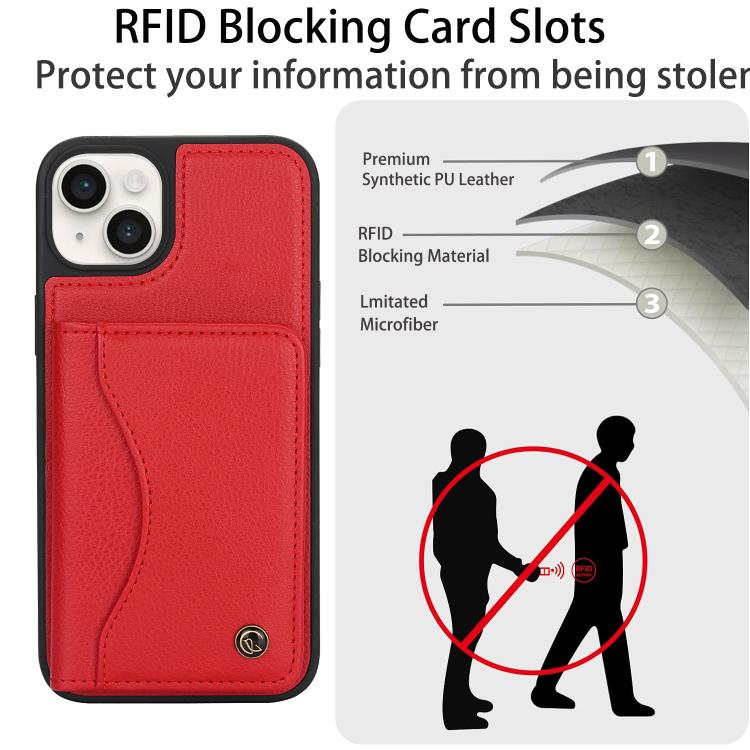 For iPhone 12 / 12 Pro AwQuer Horizontal Flip Card Bag Holder Leather Phone Case(Red)