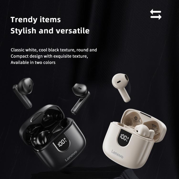 Original Lenovo EA120 Simple Semi-In-Ear True Wireless Bluetooth Earphones(Rock White)
