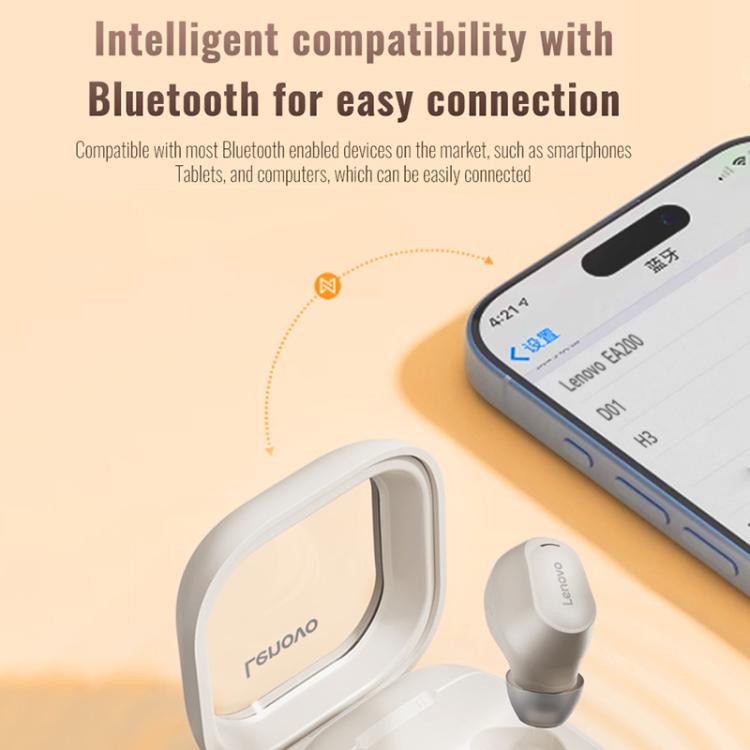 Original Lenovo EA200 In-Ear True Wireless Bluetooth Earphones(Black)