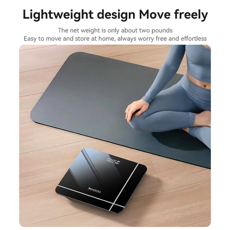 Yesido MG09 Smart Electronic Weight Scale, Size: 26x26x2.35cm(Black)