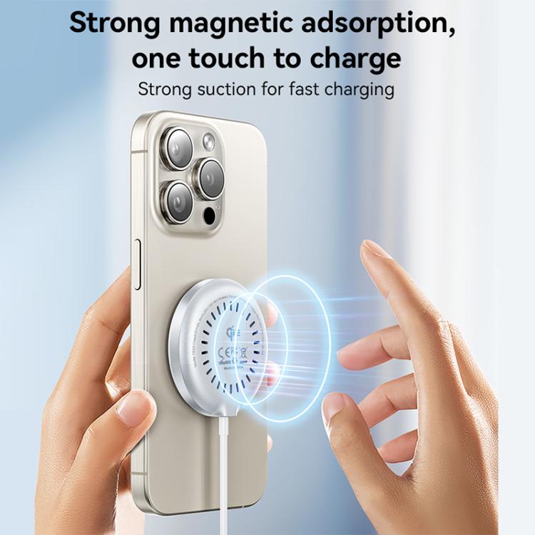 Yesido DS24 15W QI2.0 Desktop Magnetic Fast Charging Wireless Charger(White)