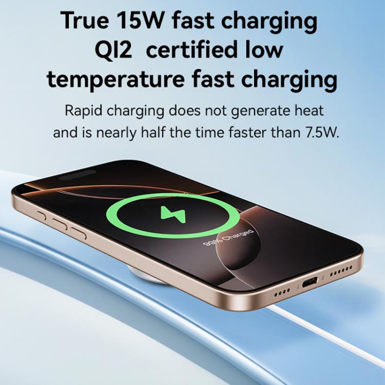 Yesido DS24 15W QI2.0 Desktop Magnetic Fast Charging Wireless Charger(White)