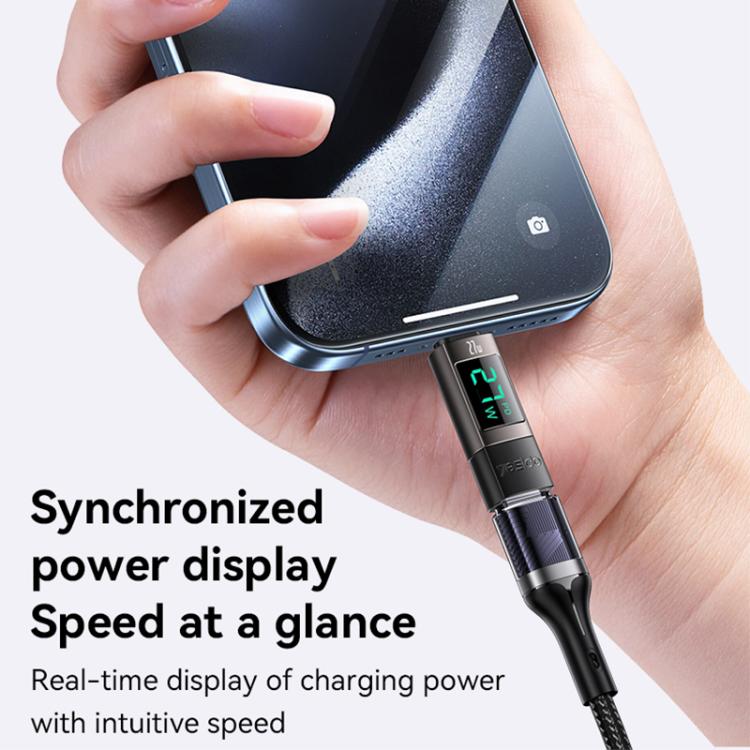 Yesido GS25 27W USB-C / Type-C to 8 Pin Aluminum Alloy Digital Display Adapter(Tarnish)