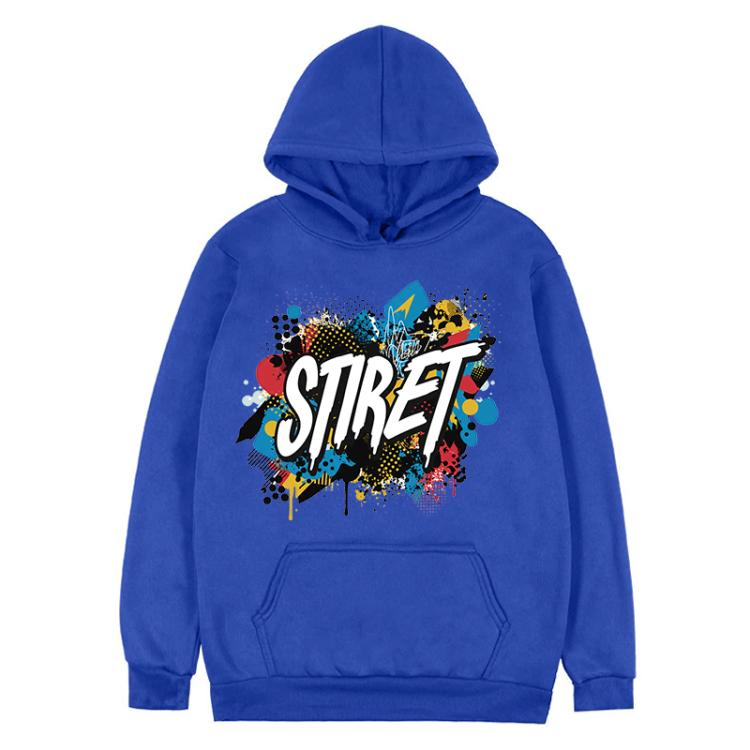 Alphabet Printed Fleece Hooded Sweatshirt Print On Your Demand, XS, S