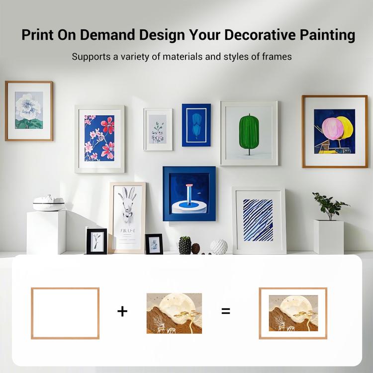 Child Drawing Decorative Painting with PS Frame Print On Your Demand, 15x20cm, 20x20cm, 30x30cm, 40x40cm, 50x50cm, 60x60cm, 70x70cm, 80x80cm, 90x90cm