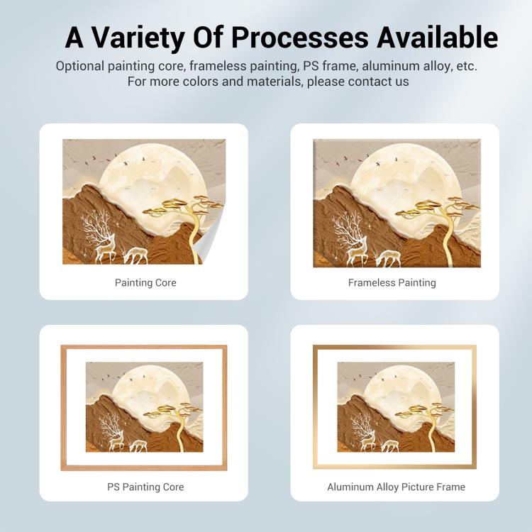 Watercolor Decorative Painting with Aluminum Alloy Frame Print On Your Demand, 15x20cm, 20x20cm, 30x30cm, 40x40cm, 50x50cm, 60x60cm, 70x70cm, 80x80cm, 90x90cm