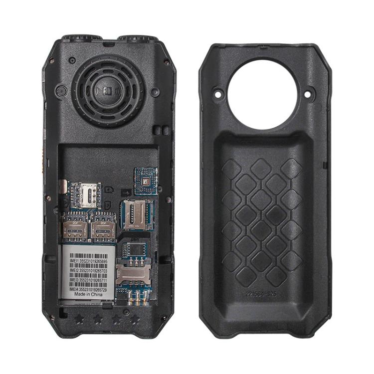 UNIWA M6000 Big Speaker Keypad Phone, 2.4 inch, Dual Flashlights, 21 Keys, SOS, FM, 4 SIM, GSM, Plug:US Plug(Black)