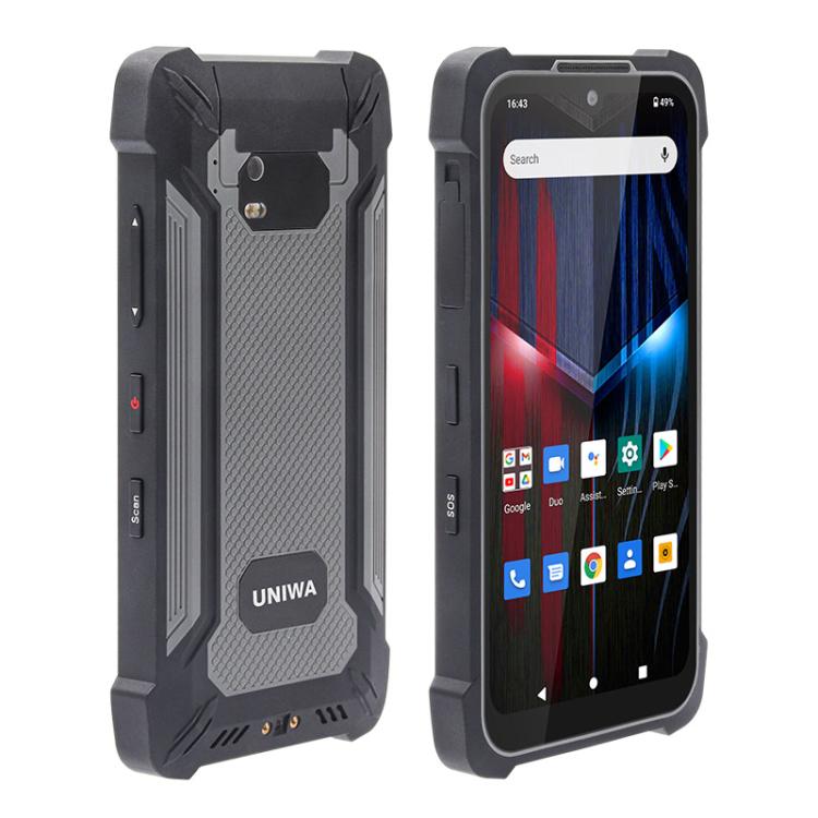 UNIWA P551 Handheld PDA Rugged Phone, 4GB+64GB, 5.5 inch Android 11 Mediatek MT6765 Helio P35 Octa Core, Network: 4G, Plug:EU Plug(Orange)