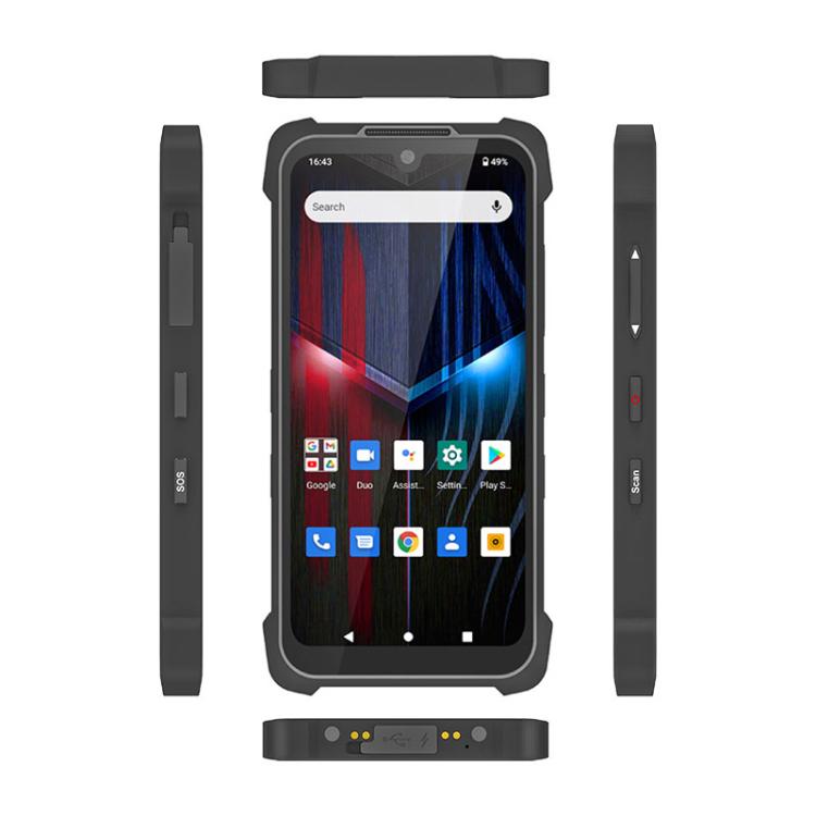 UNIWA P551 Handheld PDA Rugged Phone, 4GB+64GB, 5.5 inch Android 11 Mediatek MT6765 Helio P35 Octa Core, Network: 4G, Plug:US Plug(Orange)